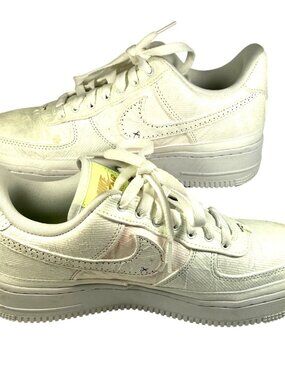 Nike Air Force 1 Tearaway White Sneakers Womens 8 Hidden Design Low Top